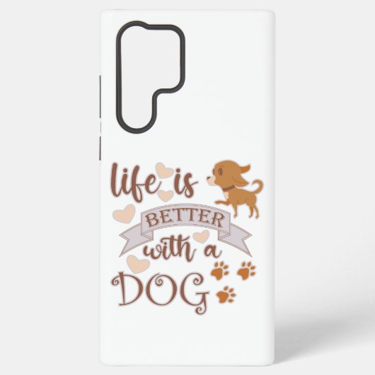 Das Leben ist besser mit einem Hundeschokolade wit Samsung Galaxy Hülle (Rückseite)