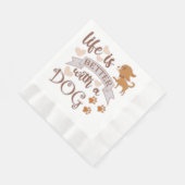 Das Leben ist besser mit einem Hundeschokolade wit Serviette (Ecke)