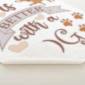 Das Leben ist besser mit einem Hundeschokolade wit Sherpadecke (3/4)