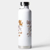 Das Leben ist besser mit einem Hundeschokolade wit Trinkflasche (Rechts)