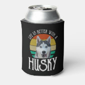 Das Leben ist besser mit einem Husky Dosenkühler (Kanne Rückseite)