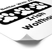 Das Leben ist besser mit einem irischen Wolfhund Poster (Ecke)