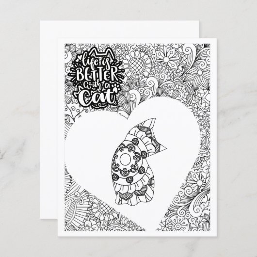 Das Leben ist besser mit einem katzenfarbigen Blat (Vorne/Hinten)