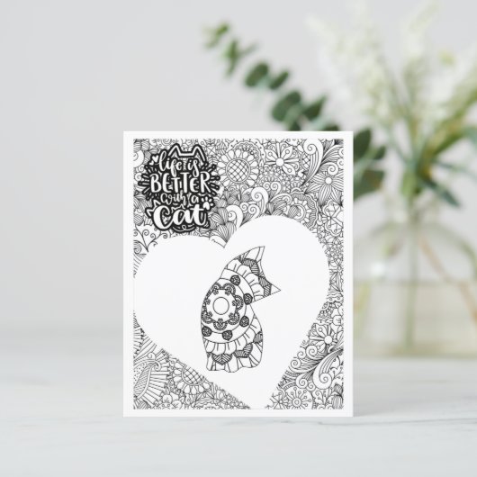 Das Leben ist besser mit einem katzenfarbigen Blat (Stehend Vorderseite)