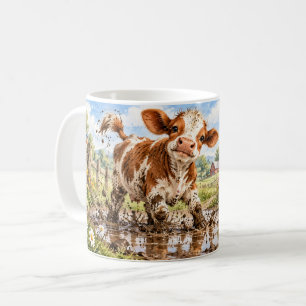 Das Leben ist besser mit einem kleinen Kuh-Mud-Tas Kaffeetasse