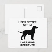 Das Leben ist besser mit einem Labrador-Retriever Postkarte (Vorne/Hinten)