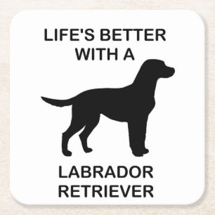 Das Leben ist besser mit einem Labrador-Retriever Rechteckiger Pappuntersetzer