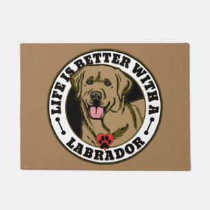 Das Leben ist besser mit einem Labrador - Tan Fußmatte