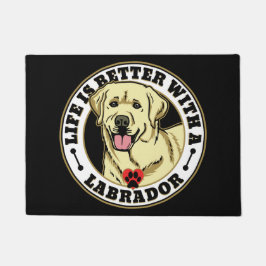 Das Leben ist besser mit einem Labrador - weiß Fußmatte
