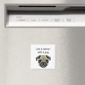 Das Leben ist besser mit einem Mops Magnet (In Situ (Geschirrspüler))