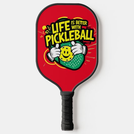 Das Leben ist besser mit einem Pickleball Schläger (Vorderseite)