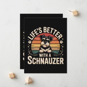 Das Leben ist besser mit einem Schnauzer Ankündigung
