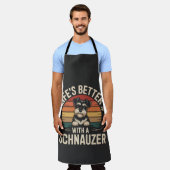 Das Leben ist besser mit einem Schnauzer Schürze (Getragen)