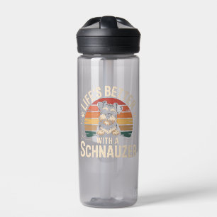 Das Leben ist besser mit einem Schnauzer Trinkflasche