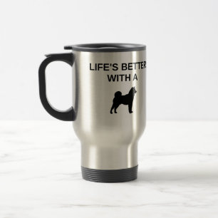 Das Leben ist besser mit einem Shiba inu Reisebecher