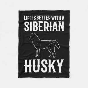 Das Leben ist besser mit einem sibirischen Husky-H Fleecedecke