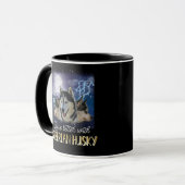 Das Leben ist besser mit einem sibirischen Husky Tasse (Vorderseite Links)