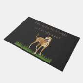 "Das Leben ist besser mit einem Windhund" Türmatte (Schrägansicht)