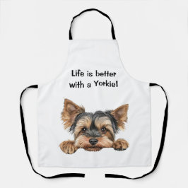 Das Leben ist besser mit einem Yorkie Schürze