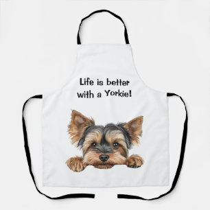 Das Leben ist besser mit einem Yorkie Schürze
