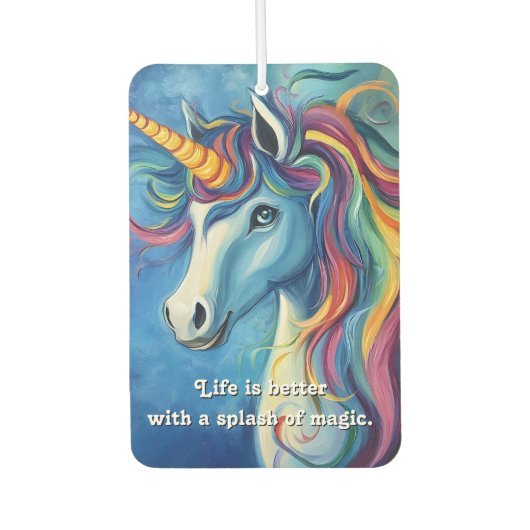 Das Leben ist besser mit einem Zauber. Autolufterfrischer (Vorderseite)