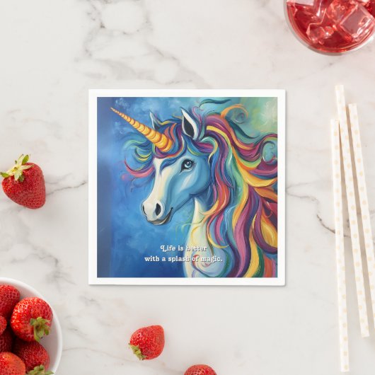 Das Leben ist besser mit einem Zauber. Serviette (Beispiel)