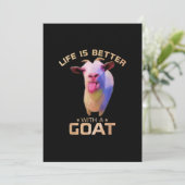 Das Leben ist besser mit einem Ziegengeschenk Einladung (Stehend Vorderseite)