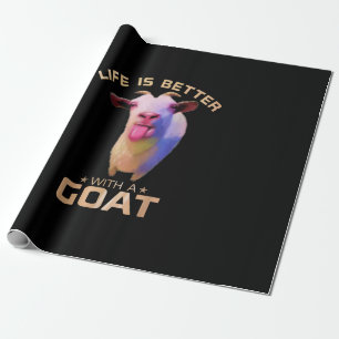 Das Leben ist besser mit einem Ziegengeschenk Geschenkpapier
