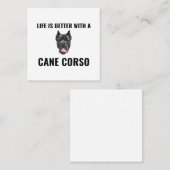 Das Leben ist besser mit einem Zuckermais Quadratische Visitenkarte (Vorne/Hinten)