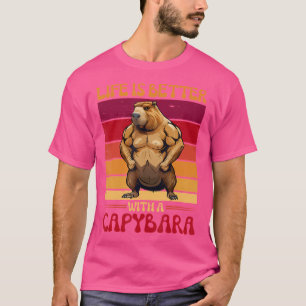 Das Leben ist besser mit einer Capybara-Fitness Bo T-Shirt
