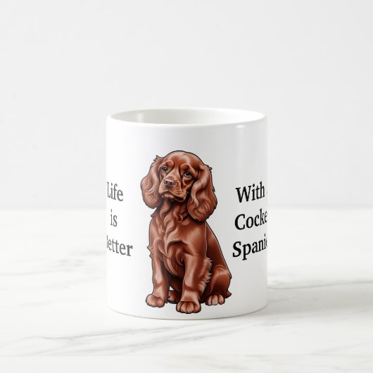 Das Leben ist besser mit einer Cocker-Spanier-Tass Kaffeetasse (Mittel)
