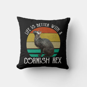 Das Leben ist besser mit einer Cornish Rex Kissen