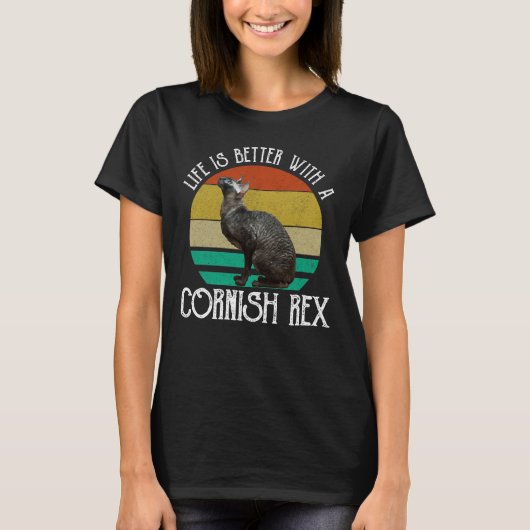 Das Leben ist besser mit einer Cornish Rex T-Shirt (Vorderseite)