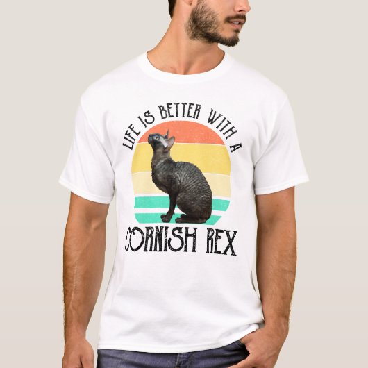 Das Leben ist besser mit einer Cornish Rex T-Shirt (Vorderseite)