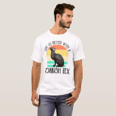Das Leben ist besser mit einer Cornish Rex T-Shirt (Vorne ganz)