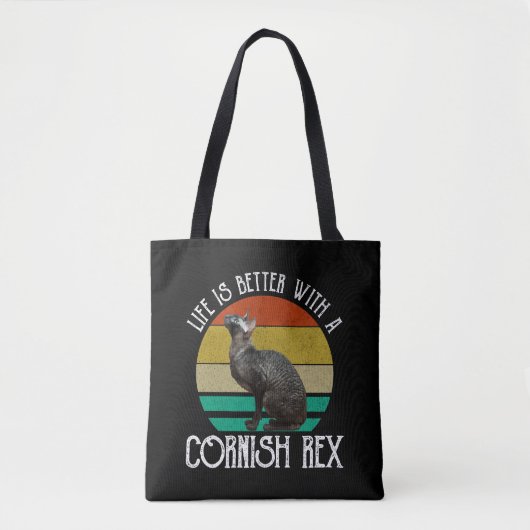 Das Leben ist besser mit einer Cornish Rex Tasche (Vorderseite)