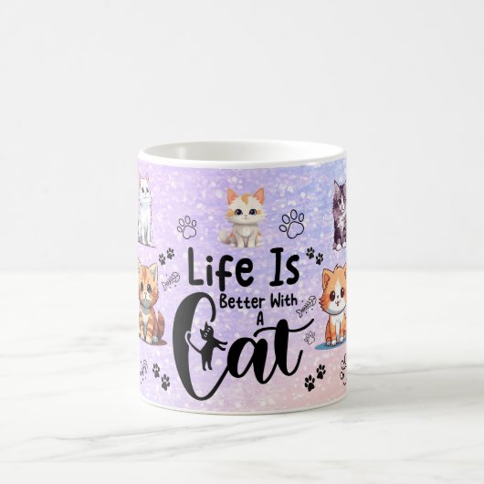 Das Leben ist besser mit einer Katze Kaffeetasse (Mittel)