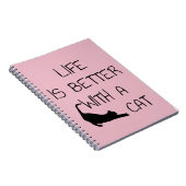 Das Leben ist besser mit einer Katze - Katzenliebh Notizblock (Rechte Seite)