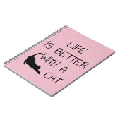 Das Leben ist besser mit einer Katze - Katzenliebh Notizblock (Linke Seite)