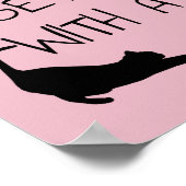 Das Leben ist besser mit einer Katze - Katzenliebh Poster (Ecke)