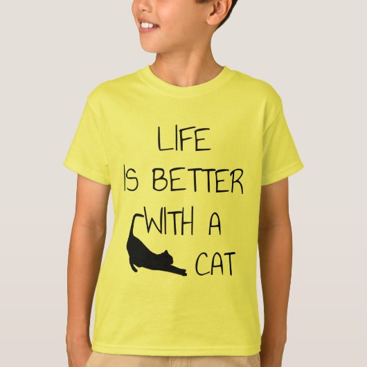 Das Leben ist besser mit einer Katze - Katzenliebh T-Shirt (Vorderseite)