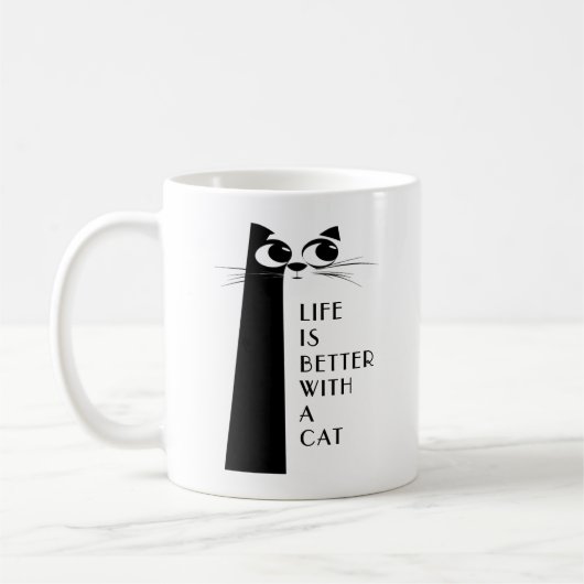 Das Leben ist besser mit einer Katze oder Katzen 0 Kaffeetasse (Links)