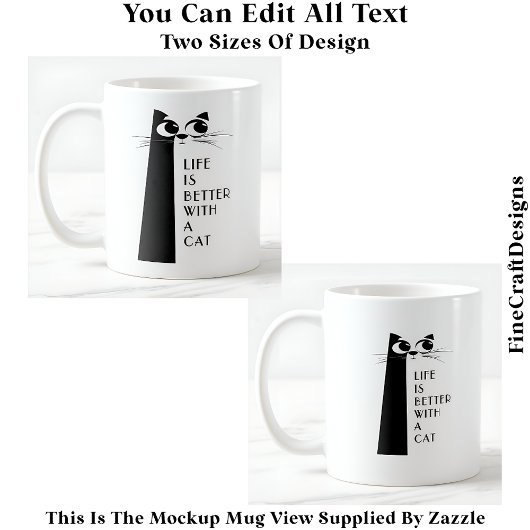Das Leben ist besser mit einer Katze oder Katzen 0 Kaffeetasse
