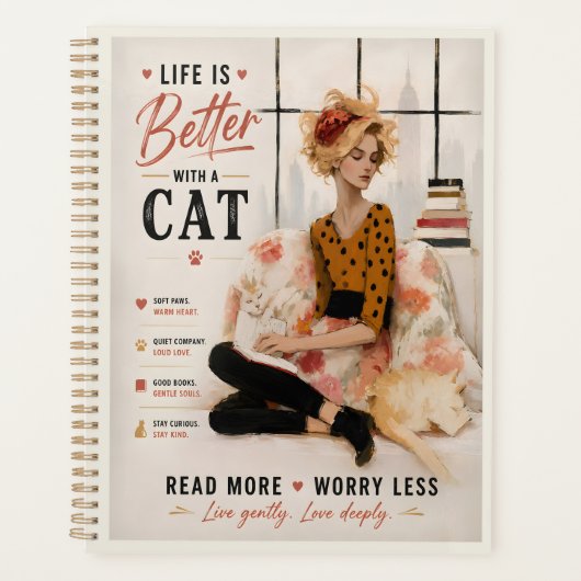Das Leben ist besser mit einer Katze Planer (Vorderseite)