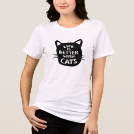 Das Leben ist besser mit einer Katze Tri-Blend Shirt