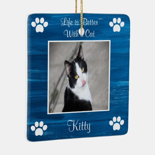 Das Leben ist besser mit einer katzenartigen Keram Keramikornament (Rechts)