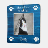 Das Leben ist besser mit einer katzenartigen Keram Keramikornament (Links)