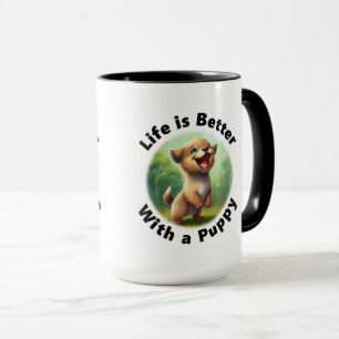 Das Leben ist besser mit einer Puppy Combo-Tasse, Tasse
