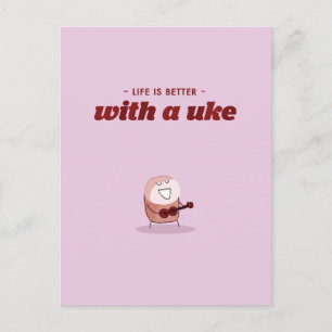 Das Leben ist besser mit einer Ukelele Postkarte