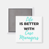 Das Leben ist besser mit Fallmanagern 2 Magnet (Vorderseite/Rückseite)